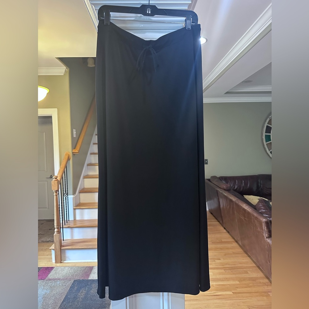 Michael Kors Black Maxi Skirt with Drawstring Waist